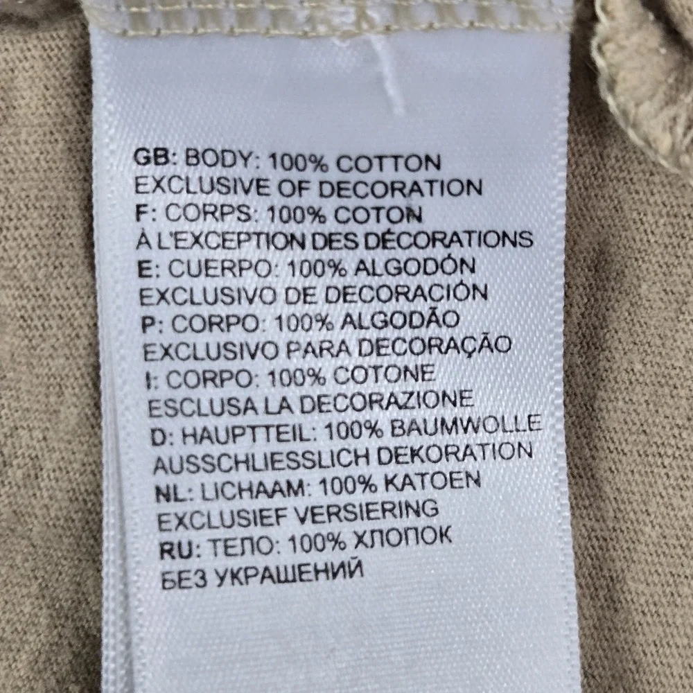 The North‎ Face Men Shirt L Tan Graphic Donkey Print Short Sleeve Logo
